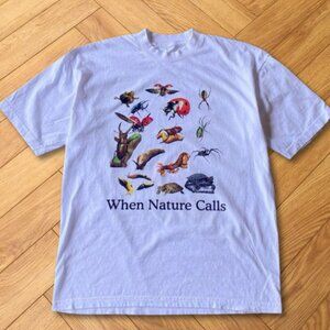 When Nature Calls Insect Chart Graphic Tee Weirdcore Art